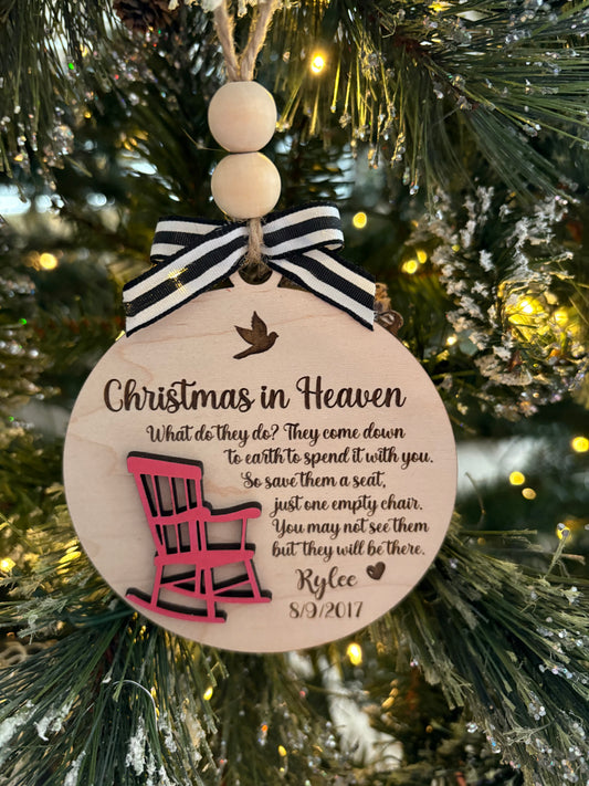 Christmas in Heaven Memorial Ornament