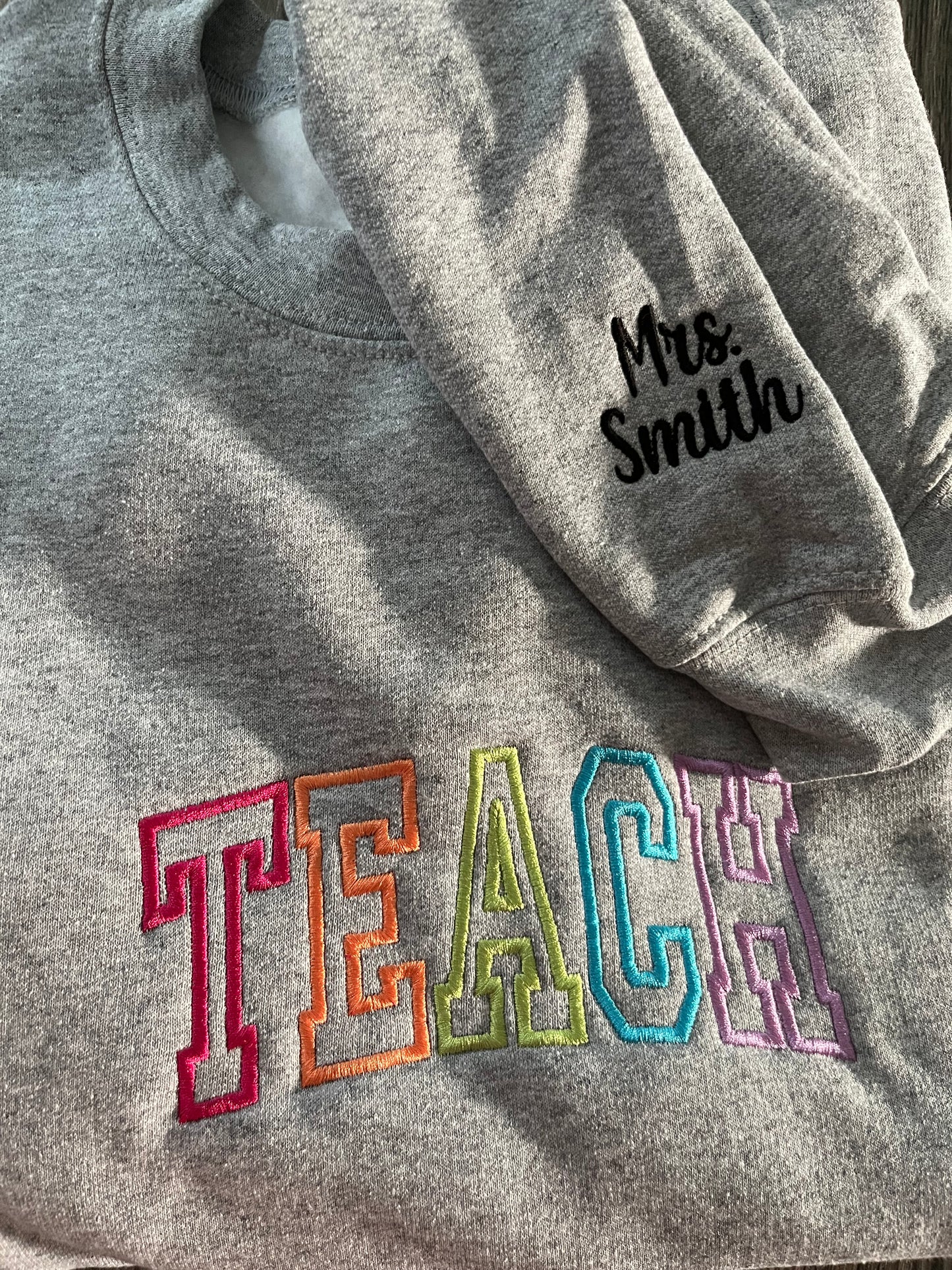 Rainbow Teach Crewneck