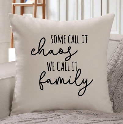 Chaos Family Throw Pillow