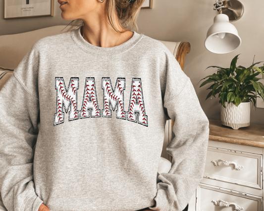 Baseball Mama Sequin Crewneck