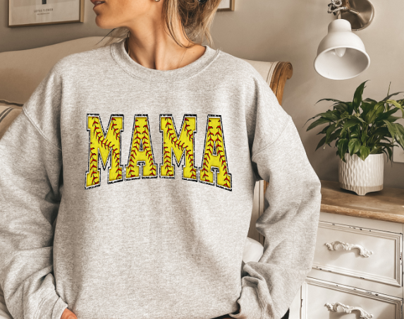 Softball Mama Sequin Crewneck