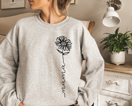 Mama Sunflower Crewneck