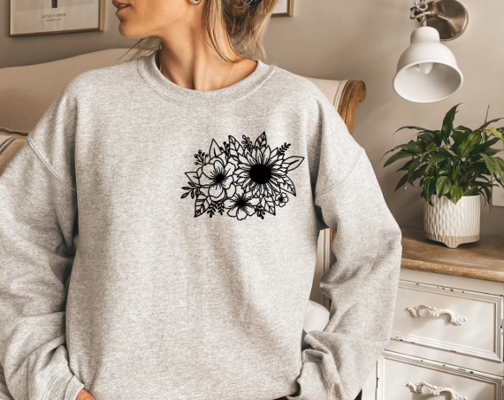 Sunflower Floral Crewneck